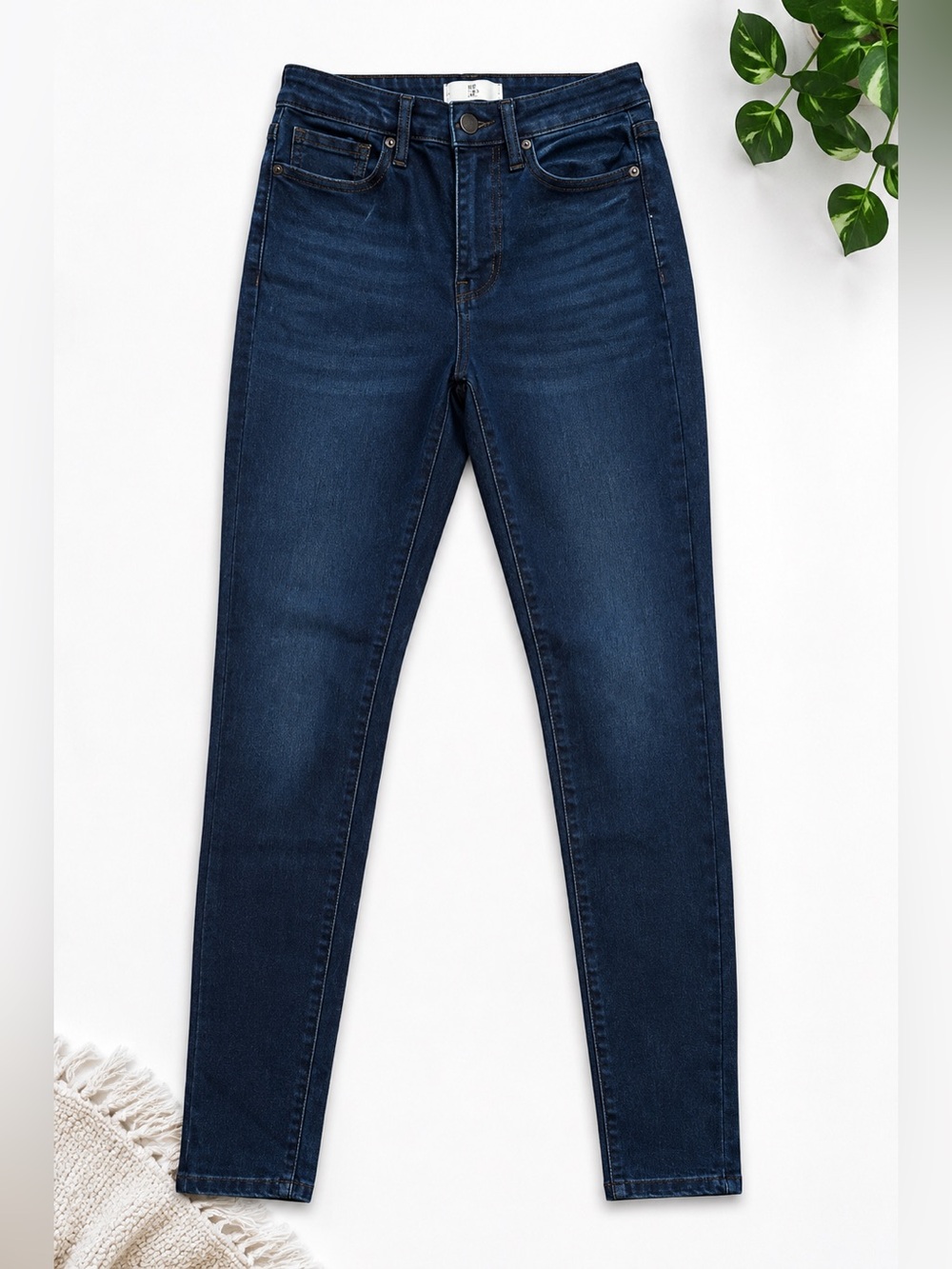 HERS Jeans Women's 1 Juniors Blue Dark Wash Skinny Cotton Blend‎ Stretch